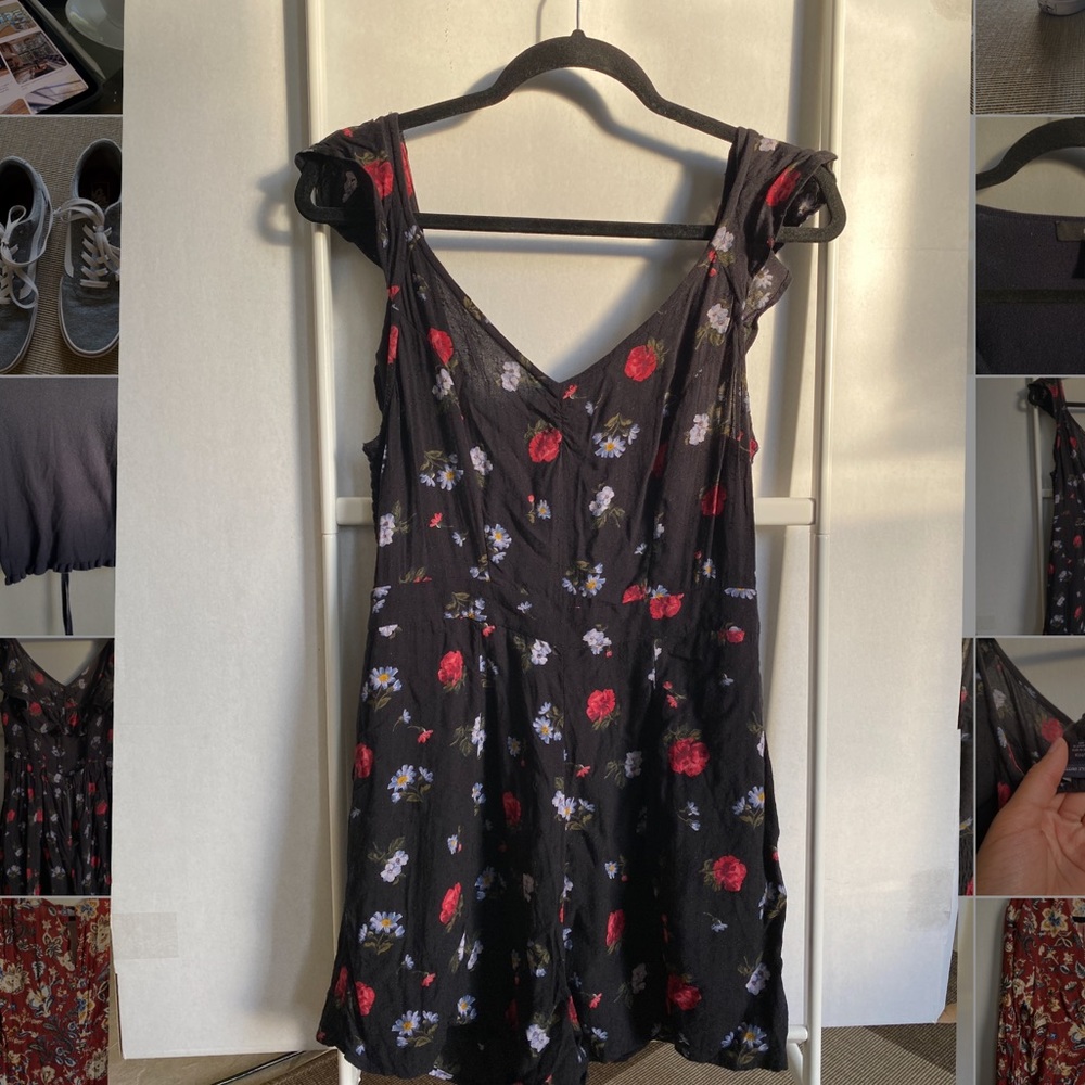 American Eagle floral romper